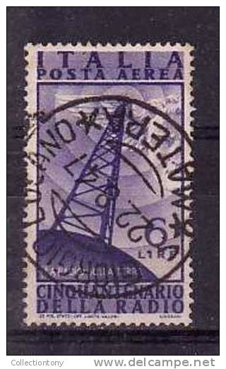 1947 - POSTA AEREA - RADIO - USATO - N.136 - VAL. CAT. 0.25€ - Poste Aérienne