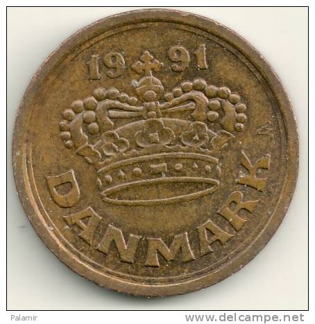 Danimarca, Denmark, Dänemark, Dinamarca   25 øre  1991  LG   KM# 868.1 - Denemarken