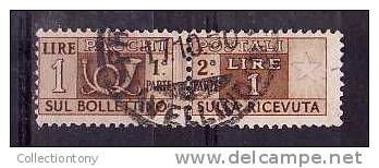 1946-51 - PACCHI POSTALI - CORNO E CIFRA - USATO - N.68 - VAL. CAT. 0.45€ - Colis-postaux