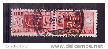 1946-51 - PACCHI POSTALI - CORNO E CIFRA - USATO - N.76 -  VAL. CAT. 3.50€ - Postal Parcels