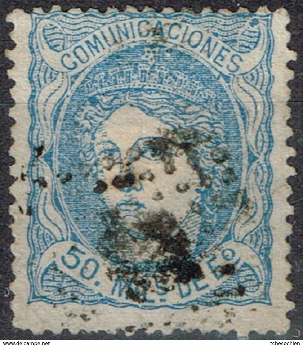 Espagne - 1870 - Y&T N° 107 A - Oblitéré - Usados