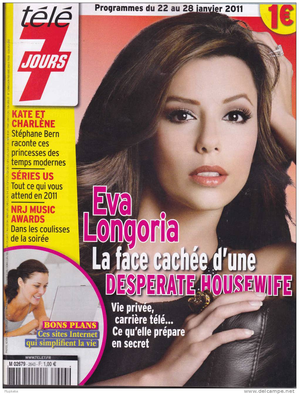 Télé 7 Jours 2643 Janvier 2011 Eva Longoria La Face Cachée D´une Desperate Housewife - Télévision