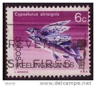 1969 - Cocos (keeling) Islands Definitives 6c CYPSELURUS ATRISIGNIS Stamp FU - Islas Cocos (Keeling)