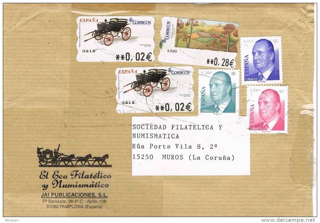 Frontal De Carta PAMPLONA A Muros 2002. ATM S - Storia Postale