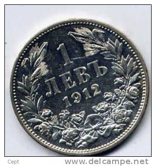 Ferdinand - 1 Lv- Bulgaria 1912 Year - Silver Coin - Bulgarije