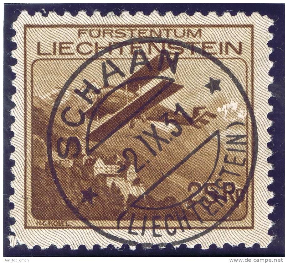 Liechtenstein Flugpost 1931-09-02 25Rp. Zu#FP3 Mi#110 Voll-Stempel Schaan - Posta Aerea