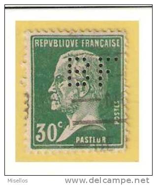 Nº 174  30 C. Verde  De 1923-26  Perforado BR, Boutet Freres,  BF 80, - Telegraphie Und Telefon
