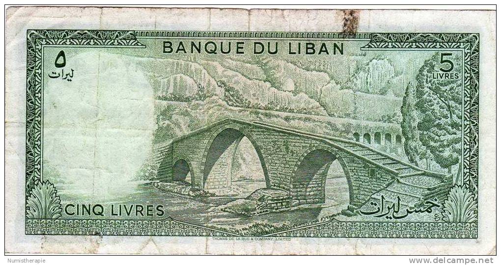 Liban Lebanon : 5 Livres 1986 : Moyen Etat : #106626707 19626707 - Líbano