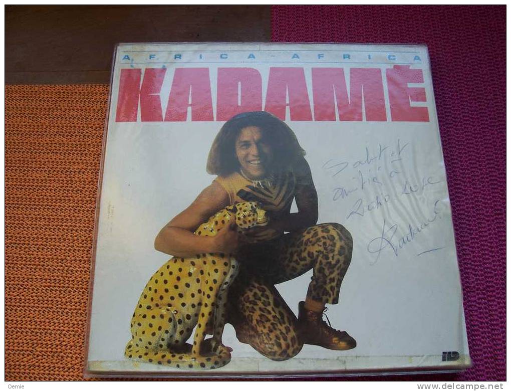 KADAME °  AFRICA  AFRICA    °  AUTOGRAPHE SUR VINYL  33  TOURS - Autógrafos