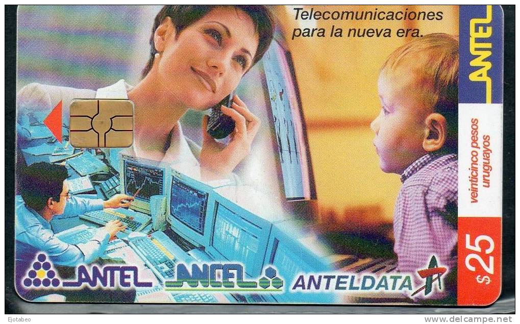 39 URUGUAY Tarj.Telefónica 166a Telecomunicaciones Para La Nueva Era - Uruguay