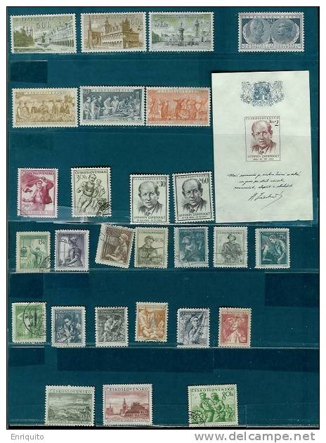 CZECHOSLOVAKIA   *1954*  COMPLETE YEAR SET - Used Stamps