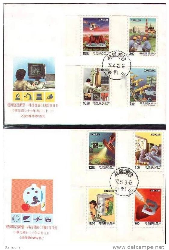 FDC 1988 Science & Technology Stamps Biotechnology Computer Space Energy Liver Medicine - Informatica