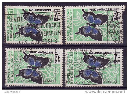 NOUVELLES CALEDONIE - 341 Obli (4 Timbres) Cote 6,40 Euros à 10% - Usati