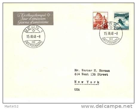 Farbänderung 1948: Zu 285-290 Mi 500-505 FDC O BERN 5.III.48 (Zumstein  CHF 700.00) - FDC