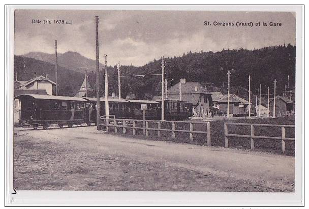 St. Cergues (VD) Gare, Bahnhof, Eisenbahn, Chemin De Fer, Lichtdruck, Ca. 1920  ***23917 - Saint-Cergue