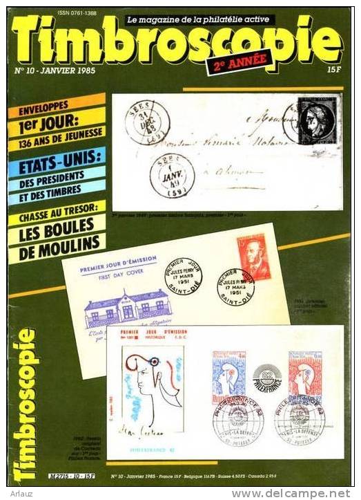 TIMBROSCOPIE. Janvier 1985. N°10 - Francés (desde 1941)