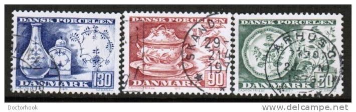 DENMARK   Scott #  567-9  VF USED - Usado