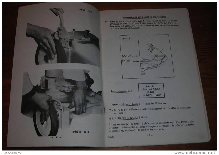 Manuel.pour L'usage Et L'entretien Des Tondeuses à Gazon - Type BM4 - Bernard-Moteurs. - Garten