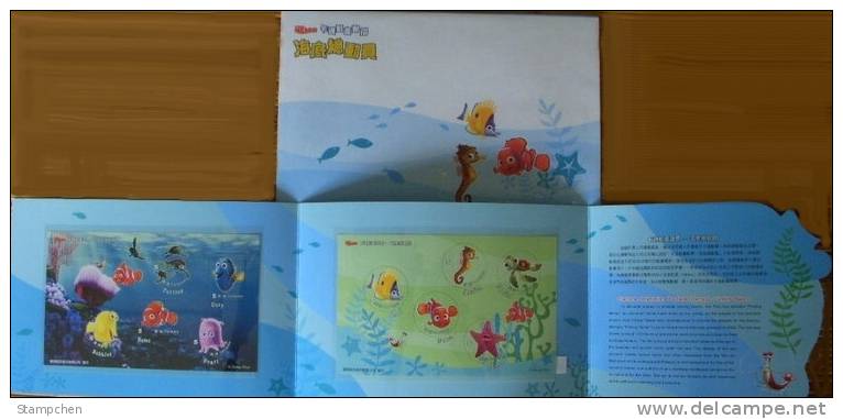 Folio 2008 Nemo Cartoon Stamps S/s Movie Fish Sea Horse Turtle Octopus Ocean Shrimp - Tortues