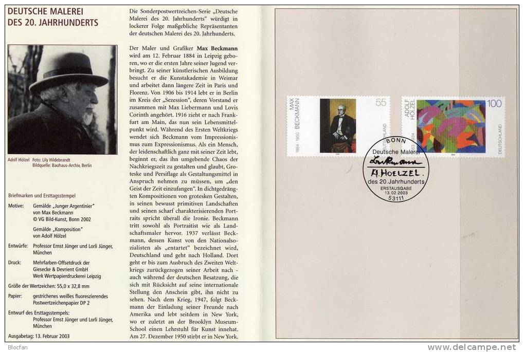 Deutschland Jahressammlung 2003 Mit 49 ETB BRD 2305-73 SST 140€ Ersttagsblatt Mit Illustrationen Top Document Of Germany - Verzamelingen (in Albums)