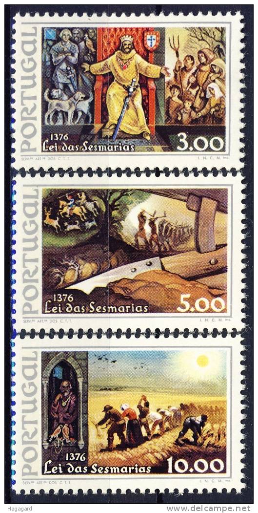 #Portugal 1976. Sesmarias. Michel 1316-18y. MNH(**) - Nuovi