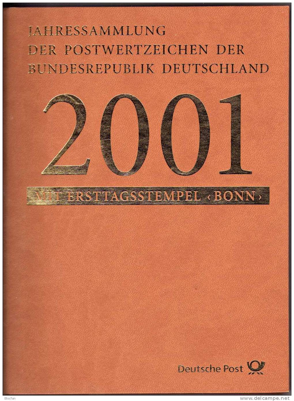 Bund Jahressammlung 2001 Mit 50 ETB BRD 2156-Block 57 SST 130€ Ersttagsblatt Mit Illustration Documentation Book Germany - Collections (en Albums)