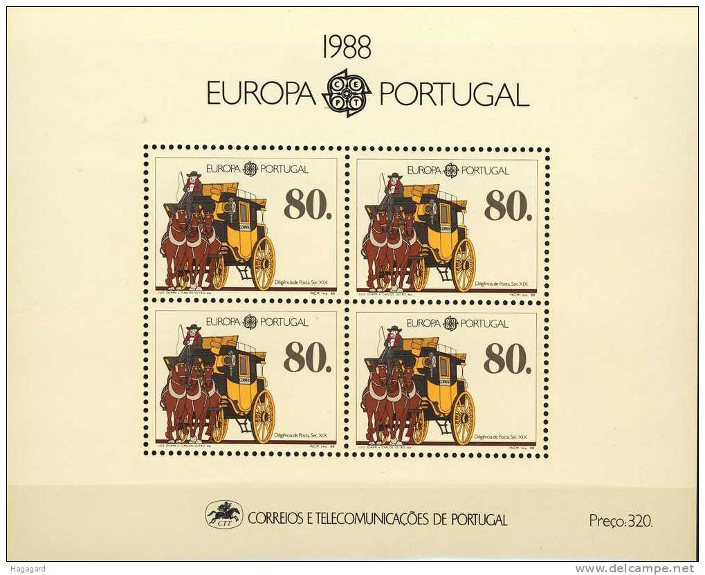 Portugal 1988. EUROPE/CEPT. Michel Block 57. MNH(**) - Nuovi