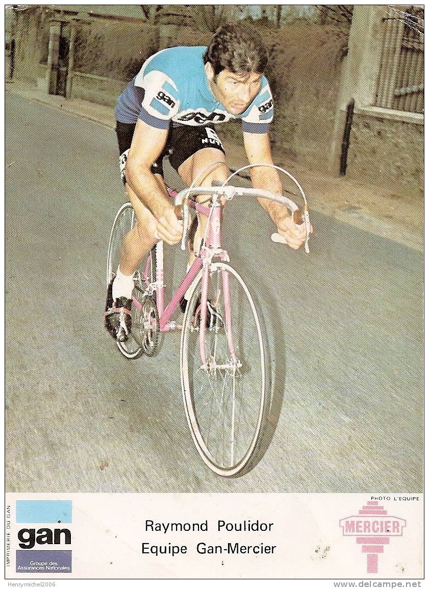 Photo L´équipe 10x15 Raymond Poulidor équipe Assurance Gan Mercier - Ciclismo