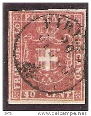 1852 Yvert 5  40cs Rouge Obl - Toskana