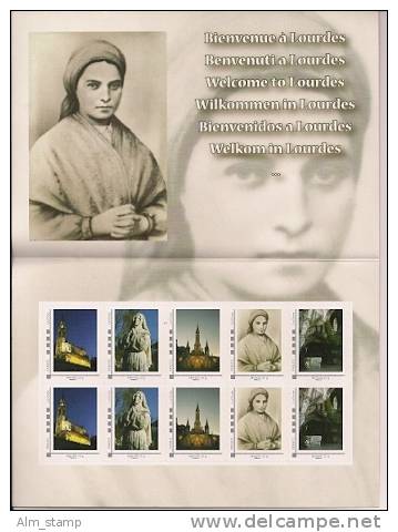 2009 France Booklet  Souvenir De Lourdes  (Bernadette Soubirou)  **MNH - Collectors