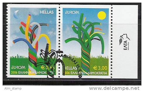 Greece 2006 Mi. 2372-81A+ C  FD Used Set + Booklet Stamps  Europa - Gebraucht