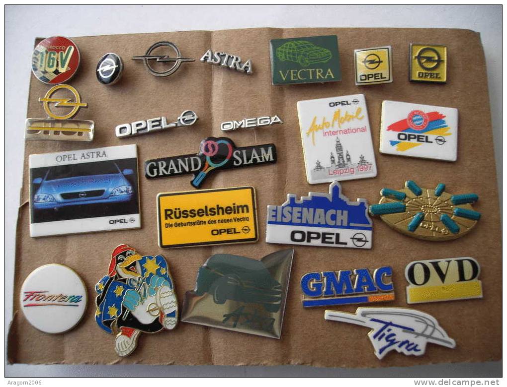 OPEL GM Konvolut #1 Sammlung 23 Anstecker Pins - Opel