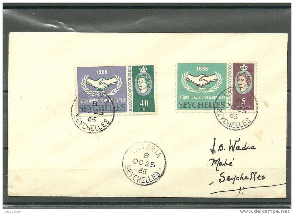 Fdc De Seychelles Du 25 Octobre 1965 - Seychelles (1976-...)