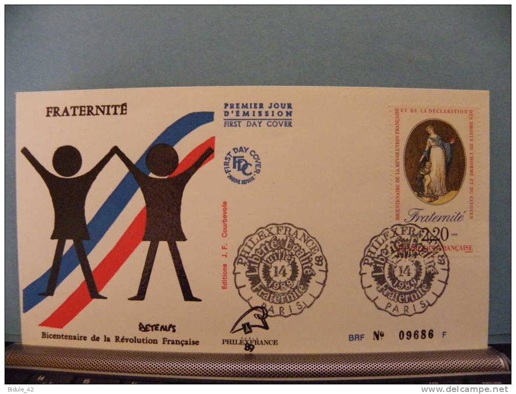 CAD 14 Juill1989 Bicentenaire Révolution PARIS (75) Philex Fraternité - Lettres & Documents