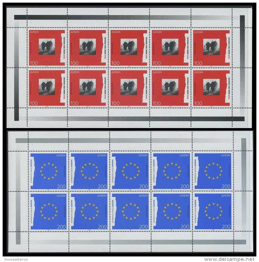 !a! GERMANY 1995 Mi. 1790-1791 MNH SET Of 2 SHEETS(10) -Europe - 1991-2000