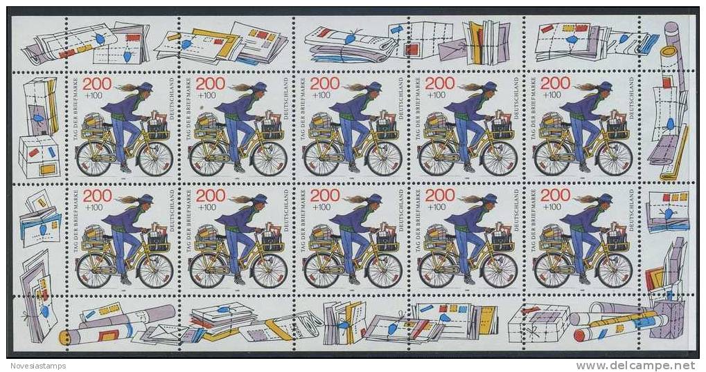 !a! GERMANY 1995 Mi. 1814 MNH SHEET(10) -Philatelic Day - 1991-2000