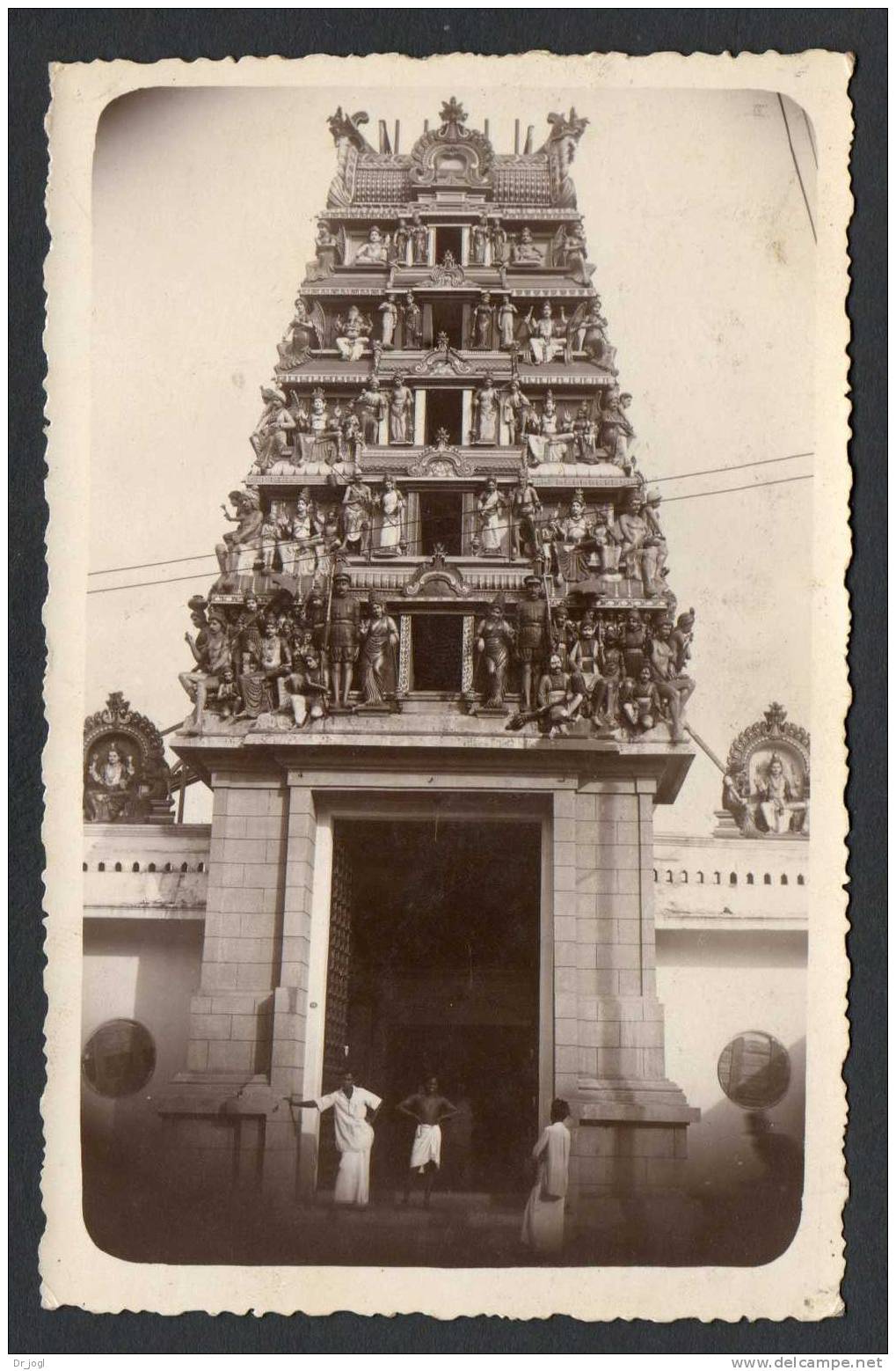 SG7) Singapore - Hindu Temple - Real Photo Postcard - Singapour