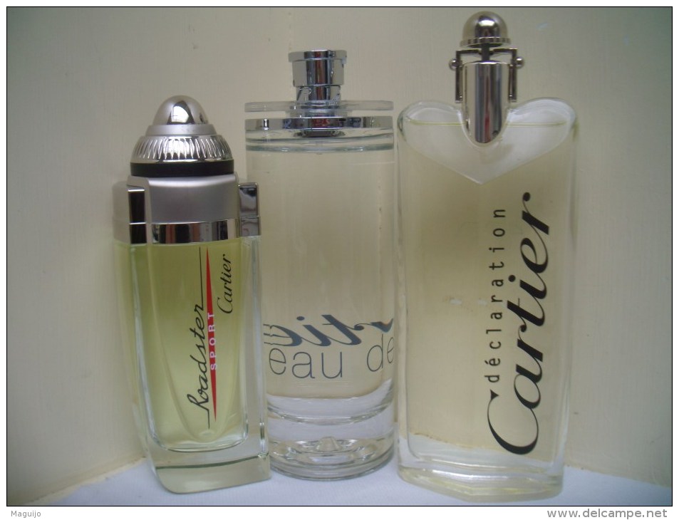 CARTIER :3 FACTICES EN PARFAIT ETAT  LIRE !!! - Miniatures Men's Fragrances (without Box)