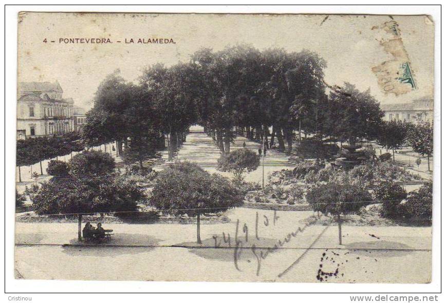 ESPAGNE PONTEVEDRA La Alameda 1907 - Pontevedra