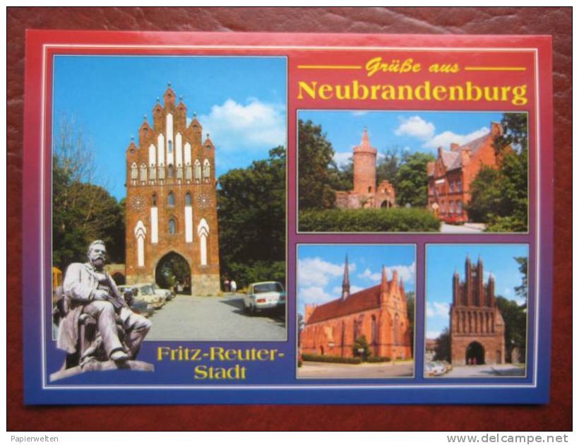 Neubrandenburg - Mehrbildkarte "Fritz Reuter Stadt" - Neubrandenburg