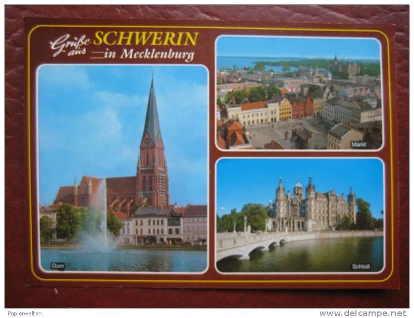 Schwerin - Mehrbildkarte "Grüße Aus Schwerin In Mecklenburg" - Schwerin