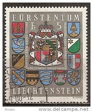 Liechtenstein 1973 Coat Of Arms Obl - Oblitérés