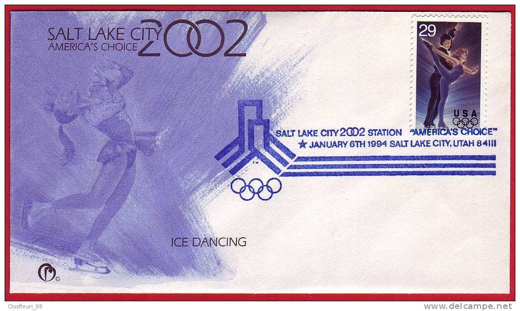 Lettre Ice Dancing, America´s Choixe 6.1.1994 Salt Lake City 2002 - Winter 2002: Salt Lake City - Paralympic