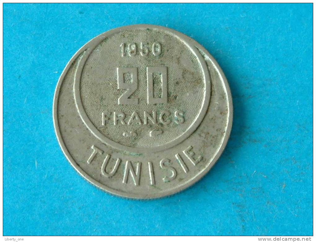 1950 - 20 FRANCS / KM 274 ( For Grade, Please See Photo ) !! - Tunisie