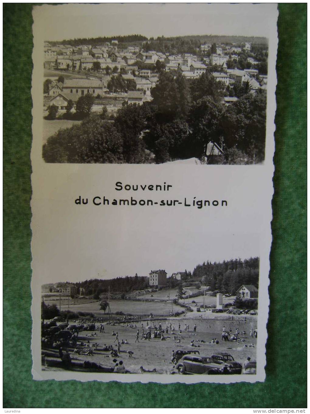 CPSM SOUVENIR DU CHAMBON SUR LIGNON   N°1004 - ECRITE EN 1956 - Le Chambon-sur-Lignon