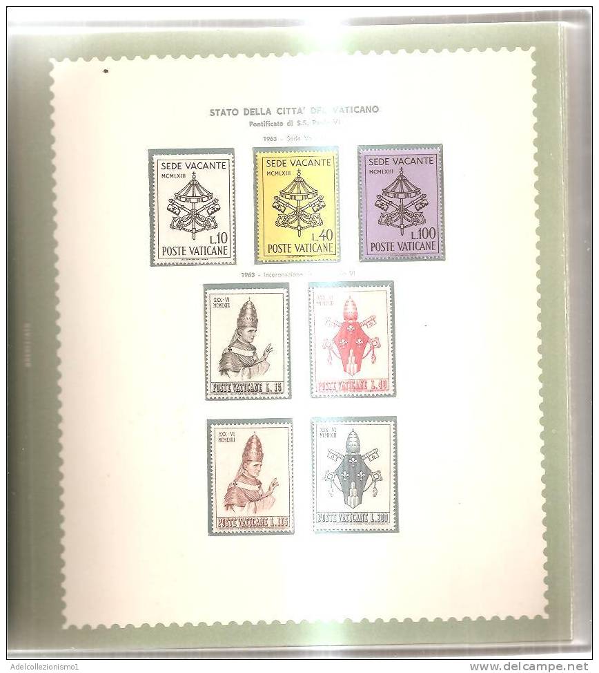 53249)collezione Completa Di Tutti I Francobolli Nuovi Emessi Nel Pontificato Di Paolo VI Montati In Album A Taschine - Colecciones