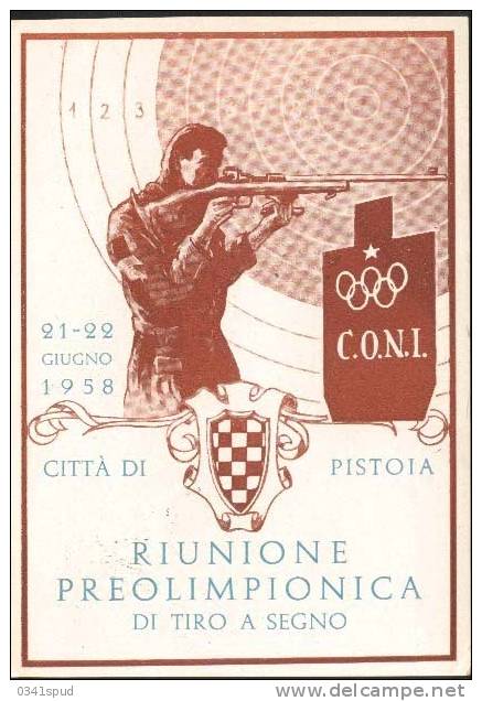 1958 Italia  Pistoia  Tir Tiro Shooting - Shooting (Weapons)