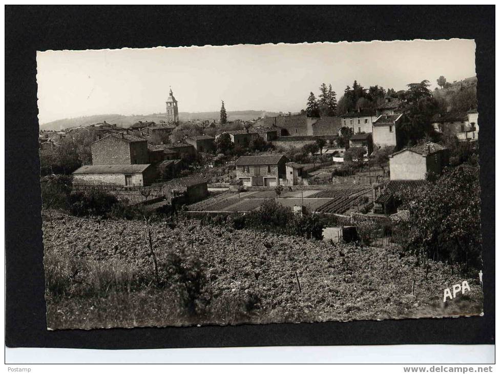 REALMONT-N °201- Vue Générale Coté Nord  -les Jardins --édit APAP POUX Albi-années 40 - Realmont