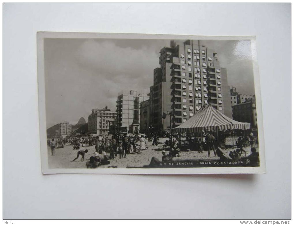 Brazil Brasil Rio De Janiero  -Praia Copacabana  - Foto -photo Pc 1920-30's  D72591 - Copacabana