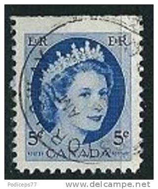 Kanada  1954  Q E II  5 C Dreiseitig Gezähnt   Mi-Nr.294 E  Gestempelt / Used - Used Stamps